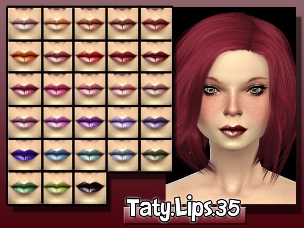 Sims 4 — [Ts4]Taty_Lips_35 by tatygagg — - Female - Teen, Young Adult, Adult, Elder