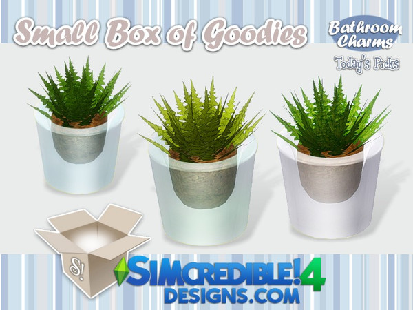 Sims 4 — Bathroom charms - Plant by SIMcredible! — You've asked, we brought it :) It's SIMcredible! Small box of goodies