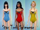 Sims 4 — Star Trek TOS Swimsuits by TheTardis — Star trek inspired recolors. The insignias are different and fit each