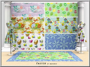 Sims 3 — Easter_marcorse by marcorse — Six selected patterns with an Easter theme. All are found under Themed, except