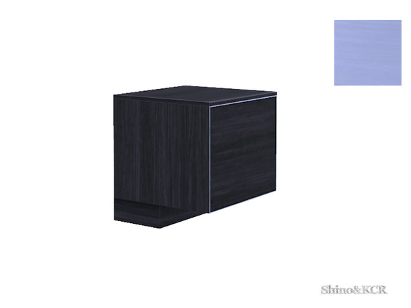 Sims 4 — Kitchen Minimalist - Sidetable left by ShinoKCR — matching sidetable for the left side, chrome frame, black