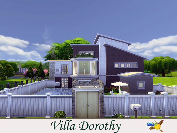 Sims 4 — evi Dorothy Villa by evi — A modern with a private pool villa. Decorated with pastel colours makes you feel