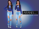 Sims 4 — Ripped Boyfriend Jeans by Aranel_ — New Item, Ripped Boyfriend Jeans, one color only. :) Hope you like it. 