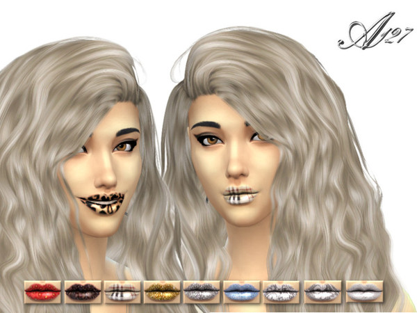 Sims 4 — LipArt by altea127 — lipsticks with differnt patterns suitable for special occasions