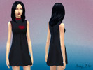 Sims 4 — Heart dress by Amy_Brink2 — Little black dress 10 variations