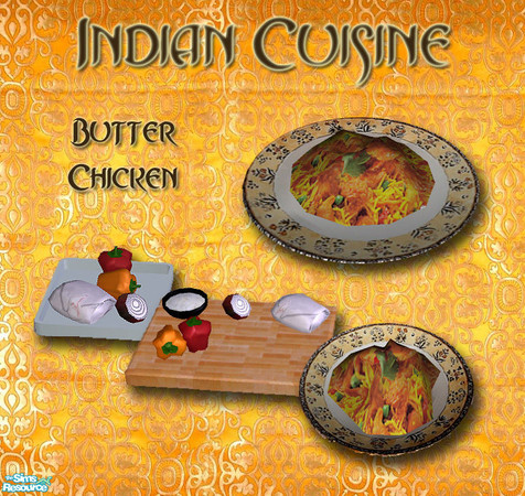 Sims 2 — Indian Cuisine set 3 - Butter Chicken by Simaddict99 — Butter Chicken, available at lunch time, requires 3