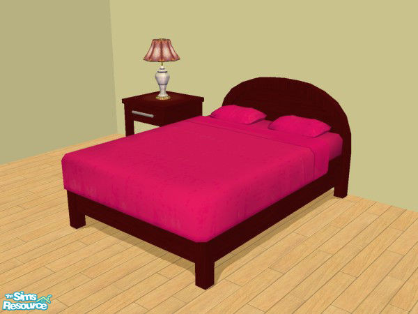 Sims 2 — Just Sheets - Hot Pink by Lily Whyte — Set of plain solid-coloured brushed cotton sheets in shocking hot pink.
