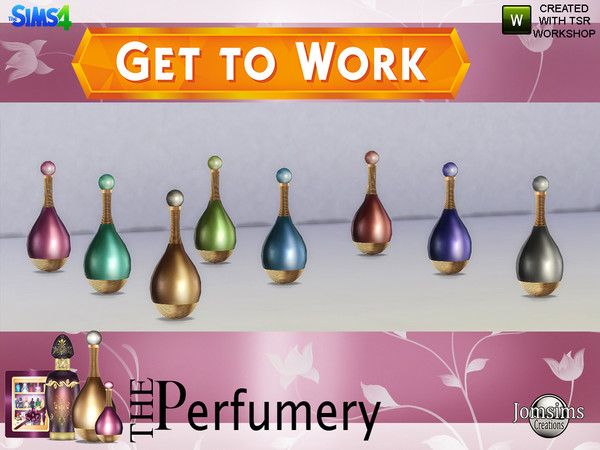 Sims 4 — the perfumery bottle 1 get to work by jomsims — the perfumery bottle 1 get to work