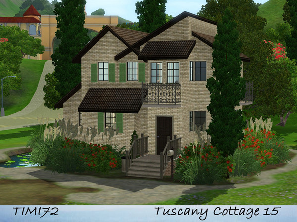 Sims 3 — Tuscany Cottage 15 by timi722 — Small starter cottage in tuscan style. Best for a single sim, or a starter