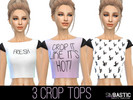 Sims 4 — Funky Crop Tops v1 by simbastic — 3 different Crop Tops for your female Sims.