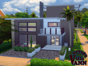 Sims 4 — Villa Ann -Furnished- by ayyuff — A modern family house with 3 bedrooms,3 baths.