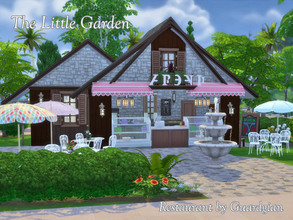 Sims 4 — The Little Garden (restaurant) by Guardgian2 — Would your Sim be the happy owner of this small restaurant, he