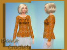 Sims 4 — blouse crochet  by kellyblueblue2 — blouse crochet female adult and elders 