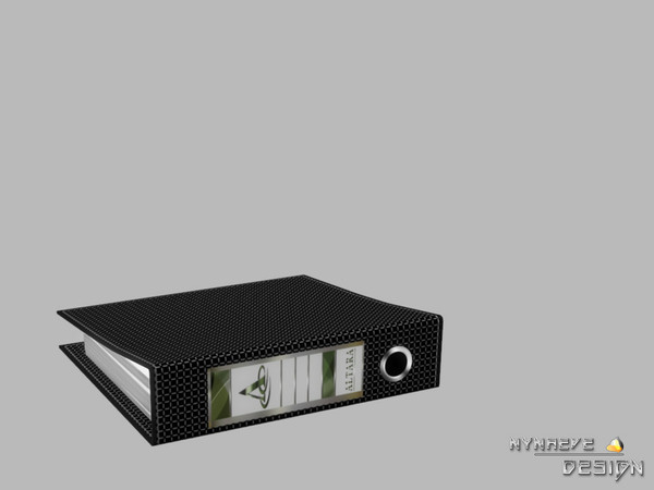 Sims 4 — Altara Ring Binder (Horizontal) by NynaeveDesign — Traditional, opaque two ring binder with round rings is great