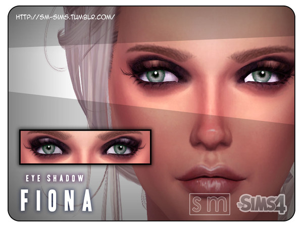 Sims 4 — [ Fiona ] - Eyeshadow by Screaming_Mustard — A simple yet elegant eyeshadow in two tones. For TF-EF. With custom