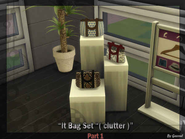 Sims 4 — It bag - ( Clutter ) - Salable - Part 1 by Gazoul — It Bag for your Shop :) Objects are salable. 