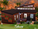Sims 4 — Tahoe - No CC by Poupouss2 — This house comes with a large living room, 2 bathrooms, 3 bedrooms, a mezzanine,
