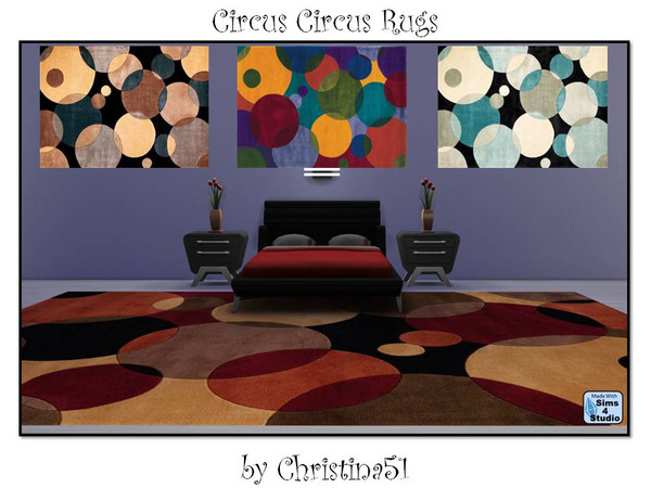 Sims 4 — Circus Circus Rugs by Christina51 — These bold, beautiful rugs are the perfect accent for your contemporary