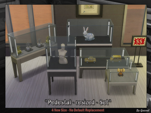 Sims 4 — Pedestal - Retail - Resized  by Gazoul — Pedestal SIMS 4 resized ! Entirely Functionnal !! No default