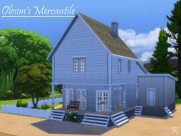 Sims 4 — Oleson's Mercantile by CyberReb — Welcome to Walnut Grove ! The store contains everything your Sim dreams to buy