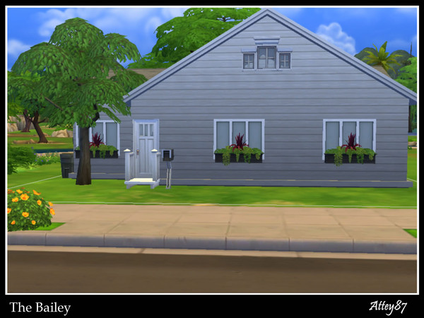 Sims 4 — The Bailey by Attey872 — The Bailey is the perfect starter house for your sim! Interior Features: 3 bedrooms