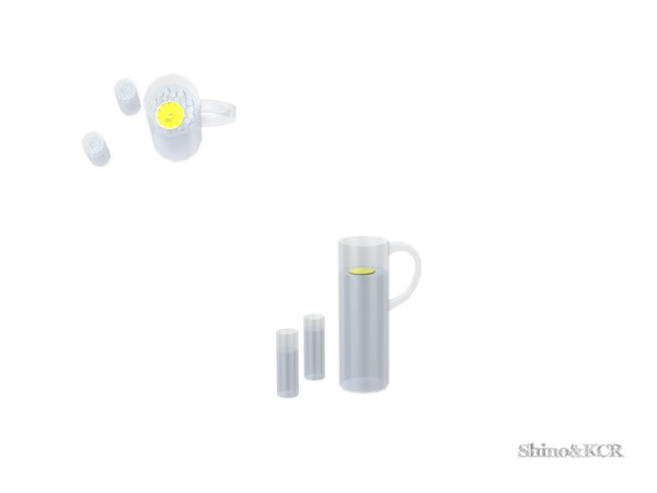 Sims 4 — Living Minimalist - Jar by ShinoKCR — straight Glass Jar and 2 Glasses for water now with active Designtool