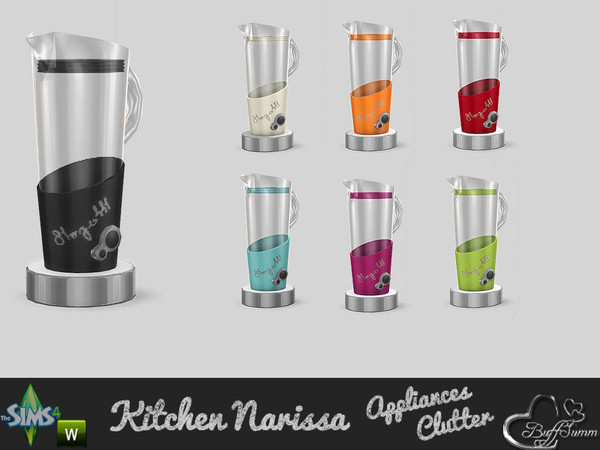 Sims 4 — Clutter Narissa Blender (Decor Only!) by BuffSumm — Stylish Appliances in wonderfull colors for your kitchen.