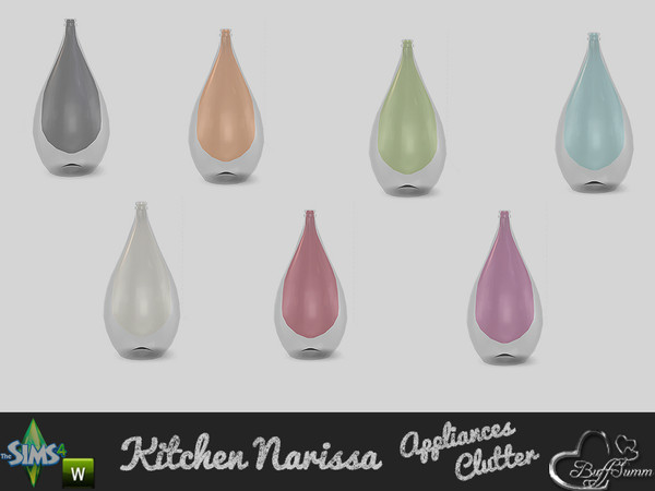 Sims 4 — Clutter Narissa Deco Bottle (Glas) by BuffSumm — Stylish Appliances in wonderfull colors for your kitchen.