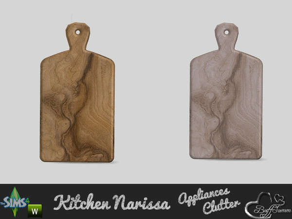 Sims 4 — Clutter Narissa Wooden Board (placable on the wall) by BuffSumm — Stylish Appliances in wonderfull colors for