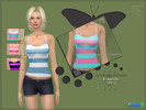 Sims 4 — Striped Style Adult Female Top by sorrowthedark — Let your female sims wear this Hipster styled striped strappy