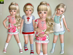 Sims 3 — Sunny Celebration by lillka — Sunny Celebration - Dress with knee high socks Everyday/Formal/Sleepwear 3