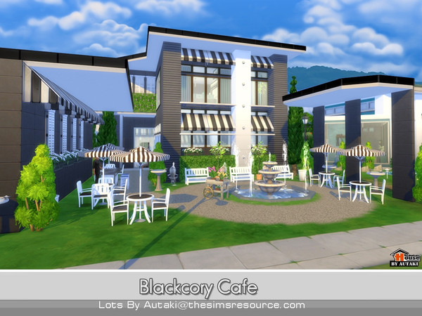 Sims 4 — Blackcory Cafe by autaki — Blackcory Cafe Blackcory is an modern elegant community for your simmies. It has