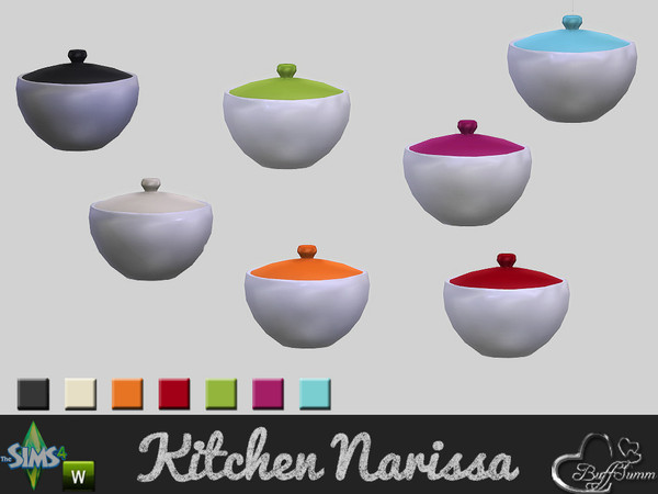 Sims 4 — Dining Narissa Sugar Can by BuffSumm — 'Happy Meal' with a colorful tableware and clean designed table and
