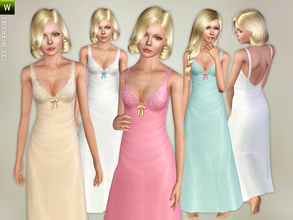 Sims 3 — (Teen) Lace Nightgown by lillka — Lace nightgown for teen girls 4 styles/recolorable Mesh by Tomislaw I hope you
