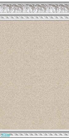 Sims 2 — jsf2WMLeaf3Beige by jsf — Warm beige textured wallpaper in white marble acanthus leaf moulding with rope detail.