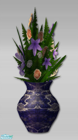 Sims 2 — Lucia Flower Vase - Flower -  Recol 03  by Shakeshaft — Part of a recolour set of my Lucia Lounge, with black