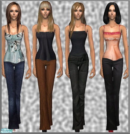 Sims 2 — Funkarama Set by nikisatez05 — Four different outfits for the ladies. 