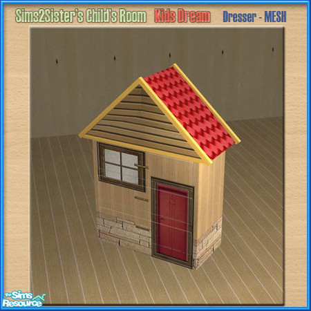 Sims 2 — S2S Child Room Kids Dream - Dresser by sims2sisters — This is the mesh file