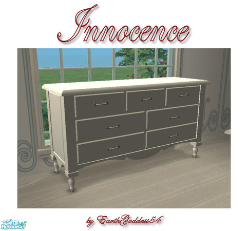 Sims 2 — Innocence Bedroom - Small Dresser by EarthGoddess54 — A lovely addition to the Innocence Bedroom set. Enjoy!