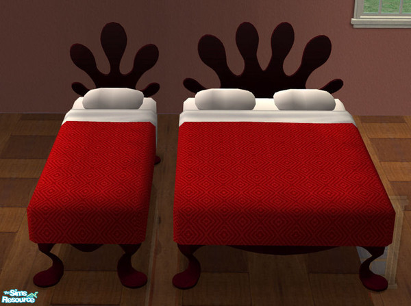 Sims 2 — Bedding Gibson-b - Maraschino by spacemouse — Bedding Gibson-b - Maraschino