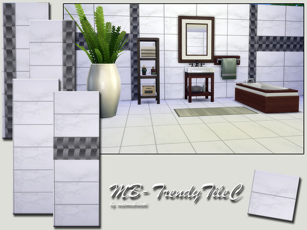 Sims 4 — MB-TrendyTileCFloor by matomibotaki — MB-TrendyTileCFloor, matching tile floor for the - MB-TrendyTileC - wall