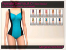 Sims 4 — Swimsuit 01 by MorganeParis — 10 colors with custom thumbnails Non-default, It will add new swimsuit to your