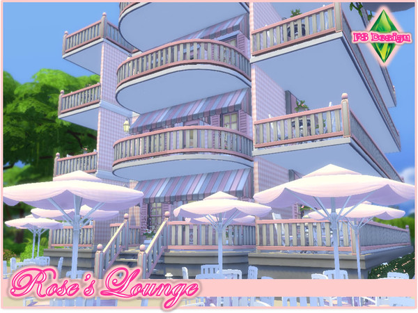 Sims 4 — Rose's Lounge by fsdesign2 — A beautiful, cozy and pink place for your Sims to have a chill out moment. By FS