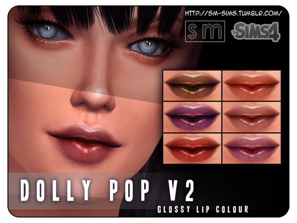 Sims 4 — [ Dolly Pop V2 ] - High Shine Lip Colour by Screaming_Mustard — These are some more natural and deeper recolours