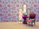 Sims 4 — Cakes - Kawaii Wallpaper Set by NymphySims — One Wallpaper From The Kawaii Wallpaper Set. Cute Chibi Cakes
