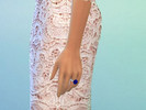Sims 4 — engagement ring sapphire (recolour) by juru_882 — Maxis Recolour in silver/blue (inspired by Kate Middleton's