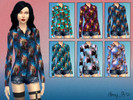 Sims 4 — Cats blouse by Amy_Brink2 — 6 blouses with space cats :D