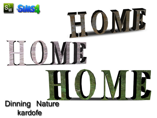 Sims 4 — kardofe_Dinning room Nature_Home by kardofe — Decorative letters, three different textures