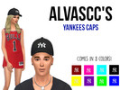 Sims 4 — New York Yankees Caps by Alvaisme02 — Hey guys! I really hope you'll enjoy theese unisex caps. They are perfect
