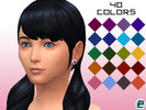 Sims 4 — Heart Earrings - Autumn by PixelLatte — - Base game compatible - Female child only - 40 colors (20 colors for